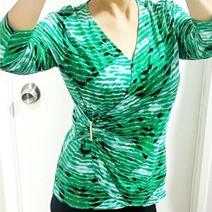 Calvin Klein Green Patterned Blouse
